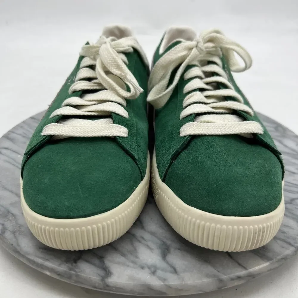 Puma Mens 13 Shoe Green Suede Clyde OG Lace Up Low Top Sneaker Retro 391962-10